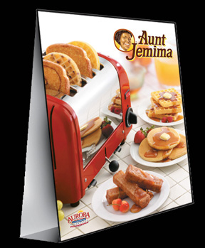 Aunt Jemima table tent