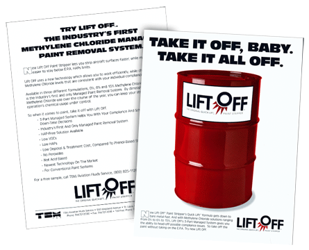 Lift Off Aviation Paiint Stripper Sales Flier